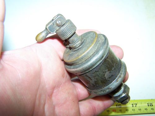 Old NATHAN Hit Miss Gas Engine Brass Glass Machinery Oiler Steam Tractor WOW