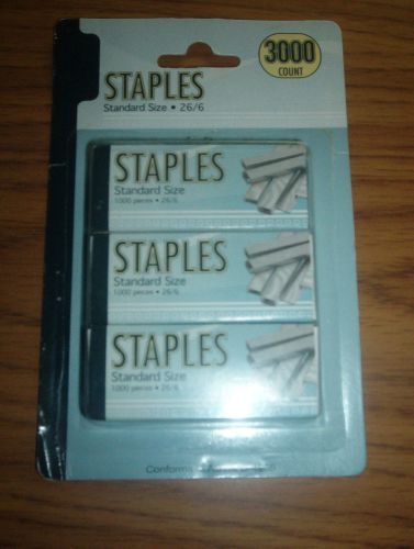 NEW STANDARD STAPLES 26/6    3000 Count   Greenbrier