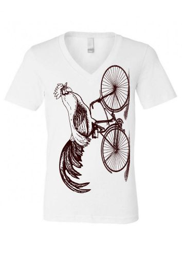 Rooster Riding a Bicycle (Hipster)