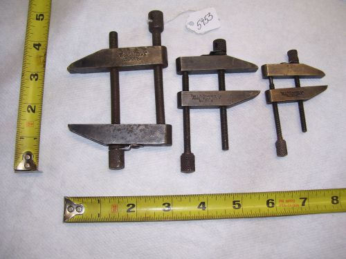 Starrett Machinist Toolmakers Parallel Clamps (1) 161A, (1)161-B, &amp; (1)161-C USA