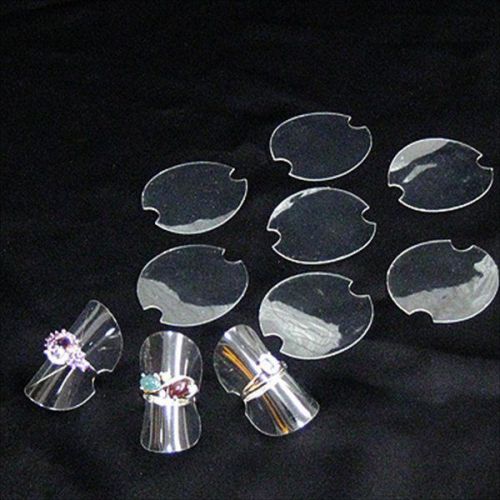 100 CLEAR RING RISER DISC JEWELRY DISPLAYS HOLDER 1.5&#034;