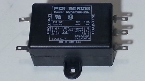 NEW PDI EMI 115V-AC 10A AMP SINGLE PHASE LINE FILTER PG10F