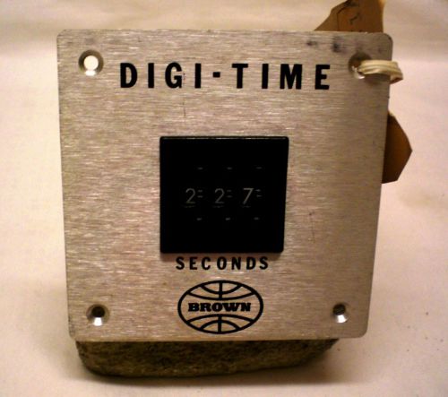 BROWN DIGI-TIME, Digital Timer, 120V AC, 1 Second - 299 Seconds