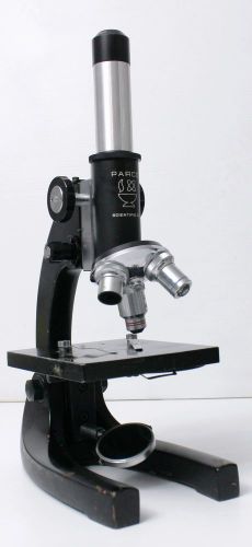 PARCO Microscope Single Eyepiece  from 1948  w/ 4x 10x 40x objectives