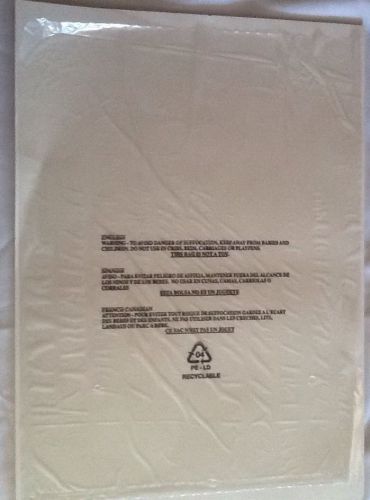 Case/1000 11x15 1 Mil Clear Flat Poly Bags W/3 Language Warning &amp; 2 Vent Holes