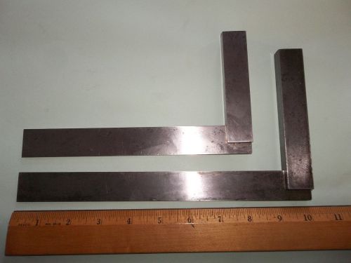 VINTAGE MACHINISTS SQUARES LOT OF 2 RIGHT ANGLE SET UP &amp; INSPECTION TOOLS