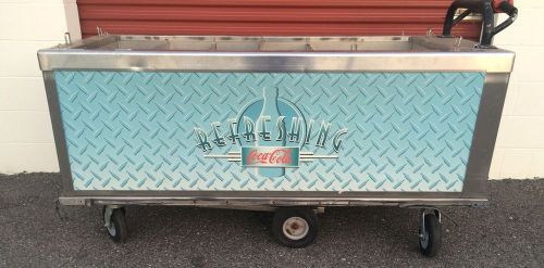 Insulated Coca Cola Vending Cooler Cart Used From Walt Disney Theme Park