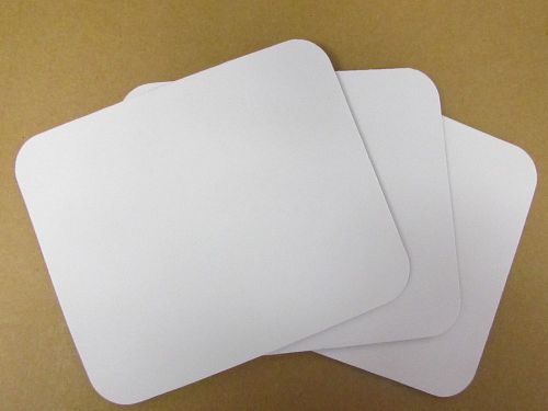 20 Dye Sublimation Blanks: Mouse Pad, Coated White Fabric on Rubber.