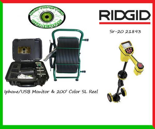 CustomEyes 200&#039; SL Reel w/ Iphone/USB Monitor &amp; Ridgid 21893 SR-20 Locator