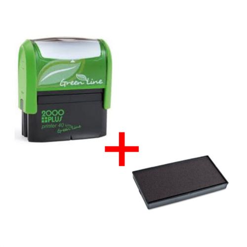 5 Line Return Address Rubber Stamp &amp; Extra Ink Pad COMBO DEAL (2000 Plus P-40)