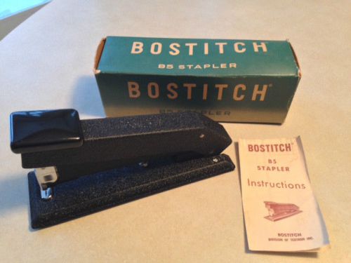 Vintage Bostitch Black Stapler B5 New in Box with Instructions