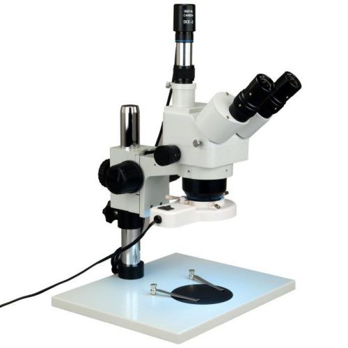 Trinocular Stereo Zoom 5X-80X Microscope+8W Fluorescent Light+Digital Camera