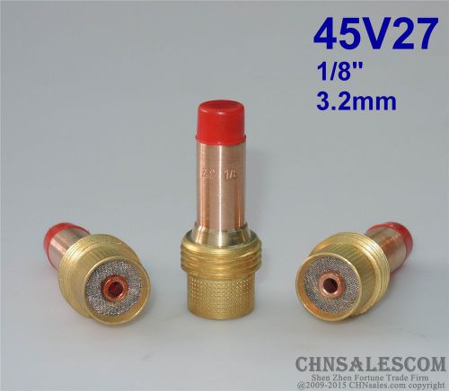 3 pcs 45V27 Collet Body Gas Lens for Tig Welding Torch WP-17-18-26 3.2mm 1/8&#034;