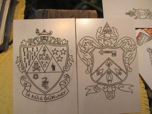 Engraving Templates College Sorority Kappa Delta &amp; Kappa Kappa Gamma Crests