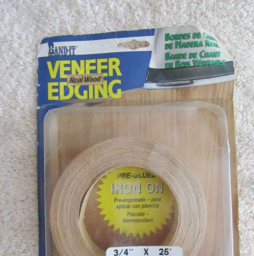 Band-It 3/4 in x 25 ft. red oak Iron-On Edge Banding Real Wood Veneer Edging