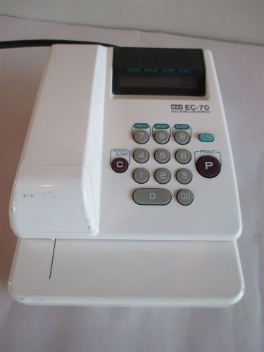 Max USA EC-70 Electronic Check Writer 14 Digit LCD Professional Office Unit
