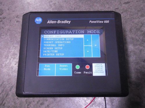 USED Allen Bradley 2711-T6C15L1 PanelView 600 Operator Interface Series B Rev. A