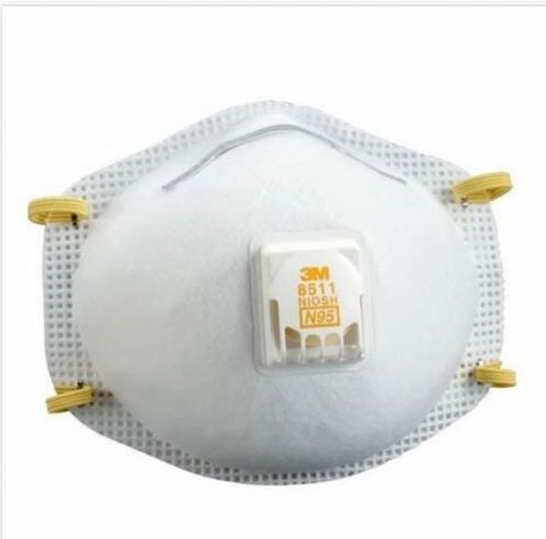 3M 8511 Particulate Respirator w/Cool Flow Valve (5 Masks)