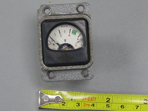 6.0 V USSR small DC Analog Round Panel Meter Harsh Environment
