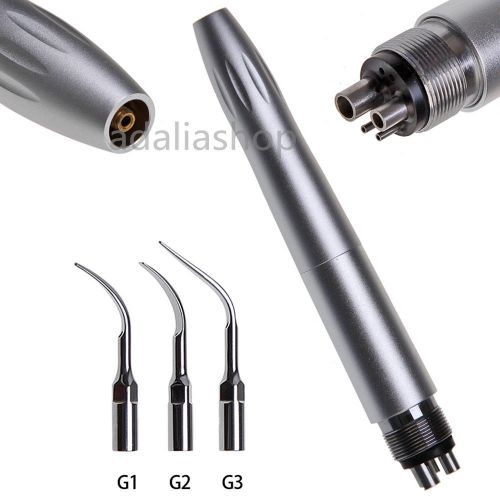 Dental Air Scaler Handpiece Sonic Perio Hygienist 4Hole w/ 3 Tips fit EMS