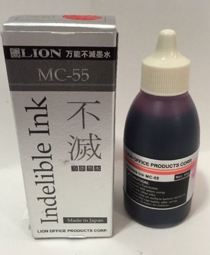 Lion fast drying industrial ink, red, 1 ink bottle (mc-55-rd) for sale