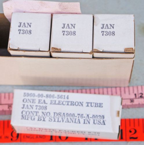 4 new in military boxs JAN 7308 vacuum tubes AKA E188CC premium 6922