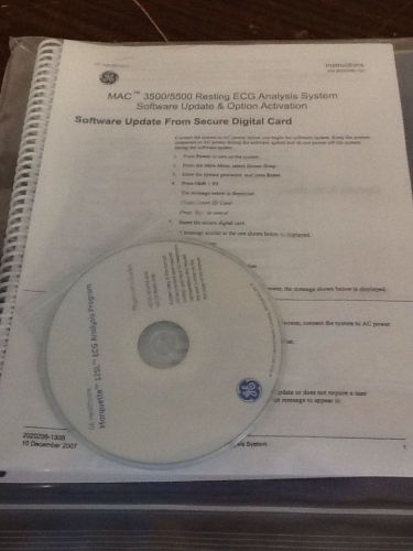 MAC 3500/5500 Resting ECG Analysis System Manual &amp; CDs