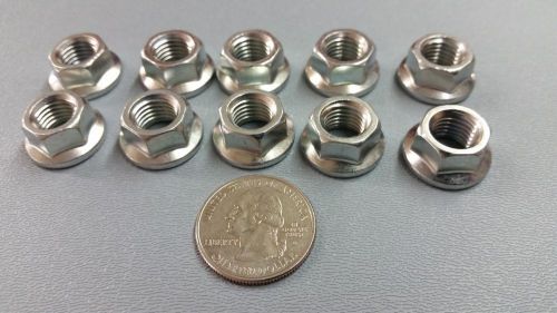 14 mm hex flange nut 10mm 1.25 thread zinc plated carbon steel lot of 10m nuts for sale