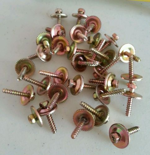 32 Gold Zinc PHILLIPS Hex Head SEMS Screw With Wide Washer
