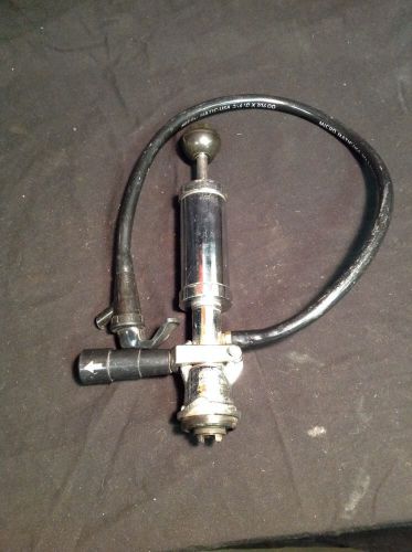 Micro Matic Chrome Beer Keg Tap Pump Hose Spout (4&#034; pump, 23&#034; hose)