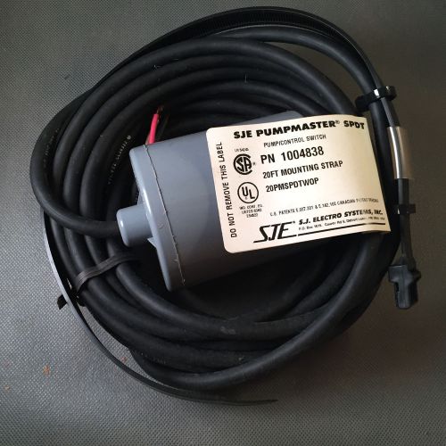 NEW SJE Rhombus PumpMaster 1004838 SPDT pump float switch with 20&#039; cord