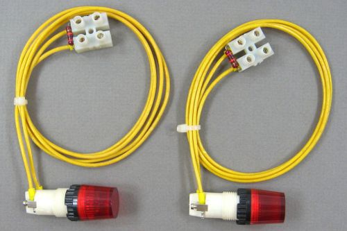 2 rafi red pilot light lamp w/ bulb leads 250-volt 2-watt 1.60532 germany for sale