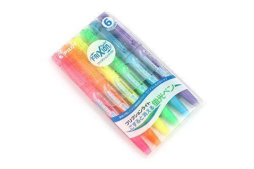 Pilot Frixion Light Erasable Highlighter Pen 6 Colors Set Free shipping