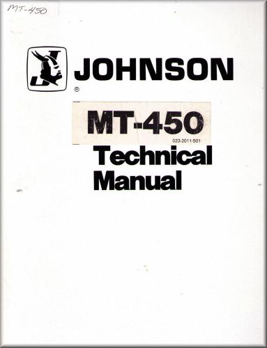 Johnson Technical Manual MT-450