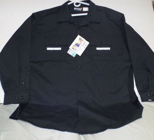 Mens blauer long sleeve police uniform shirt w/tags dark navy blue 3xl 19-19.5 for sale