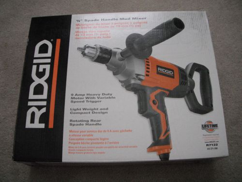 Ridgid 9.0 amp 1/2 in. spade handle mud mixing drill r7122 for sale