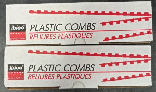 Ibico Plastic Combs #15042 20 Sheet Black 200 Count - 2 Boxes New