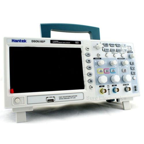 Hantek DSO5102P Digital Oscilloscope 100MHz 1Gs 2CH 7&#034; TFT Compared TEK TDS2012
