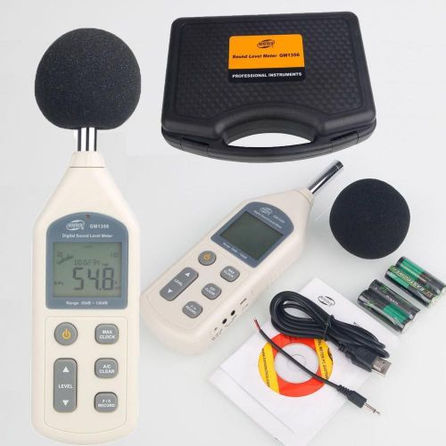 New gm1356 lcd digital sound level meter 30db-130db usb noise measurement for sale