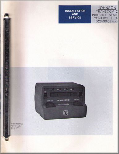 Johnson service manual transcom ii assorted manuals for sale