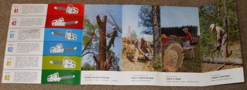 Original 1960&#039;s Poulan Chain Saw Color Sales Brochure Models 41 42 61 62 81 82