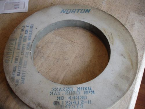 Norton grinding wheel 32a220 m9vg rpm 2070 12 x 1 x 7 for sale