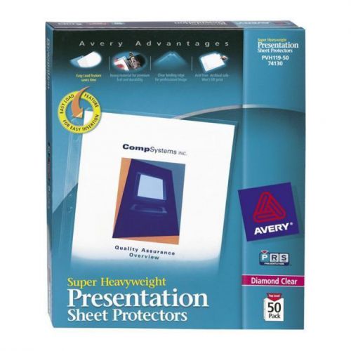 Avery Dennison AVE74130 Diamond Clear Sheet Protectors, 50 Pack, Sealed Box
