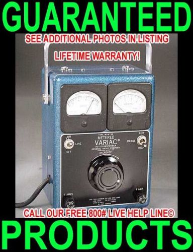 Perfectly restored vintage general radio w5mt3a dual volt amp metered lab variac for sale