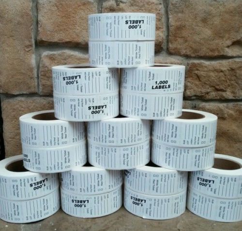 20 rolls of 1000 label stickers - 20,000 labels total