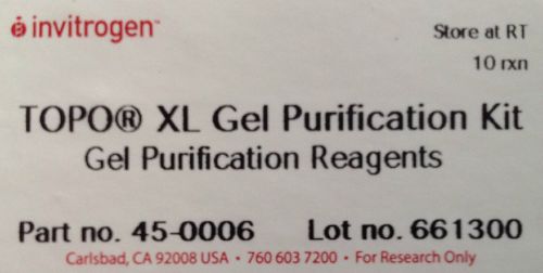 Invitrogen 45-0006, TOPO XL Gel Purification Kit Gel Purification Reagents, 1box