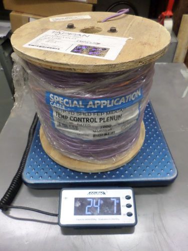 1 New Surplus 1000&#039; TAPPAN  18/2C  shielded CMP power limited circuit cable PURP