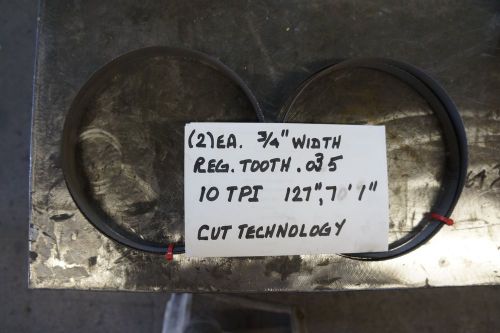 2 new cut technology band saw blades 127&#034; 10 tooth .035 x 3/4&#034; wide for sale