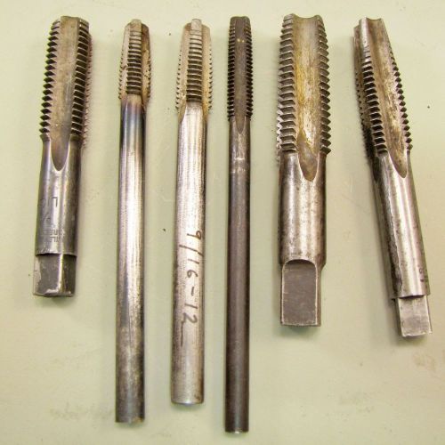 Misc. Left Hand 3 &amp; 4 Fluted Threading Taps Lot Of 6.