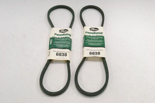 LOT 2 NEW GATES 6838 POWERATED V-BELT 38X1/2IN BELT B320795